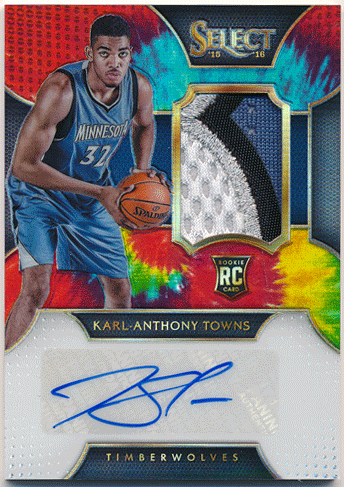 Rookie Star Karl Anthony Towns Nba Panini Select Rc Tie