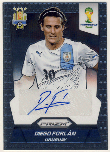 Diego Forlan 2014 Panini FIFA World Cup Brazil Prizm Signature Auto フォルラン