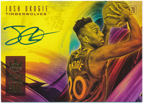 Josh Okogie NBA 18-19 Panini Court Kings RC Fresh Paint Signature Auto  034/199